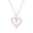 Rose Gold Vermeil Plated Silver, variant on Diamond Heart Pendant Necklace for Women 1/10 Ct Natural Diamonds in 925 Sterling Silver