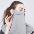 thumbnail image 4 of Only Moment Grey Summer UV Protection Cooling Neck Gaiter Face nylon with Neck Coverage UPF 50+ Face Shield Breathable Design for Summer Outdoor Activities One Size, 4 of 5