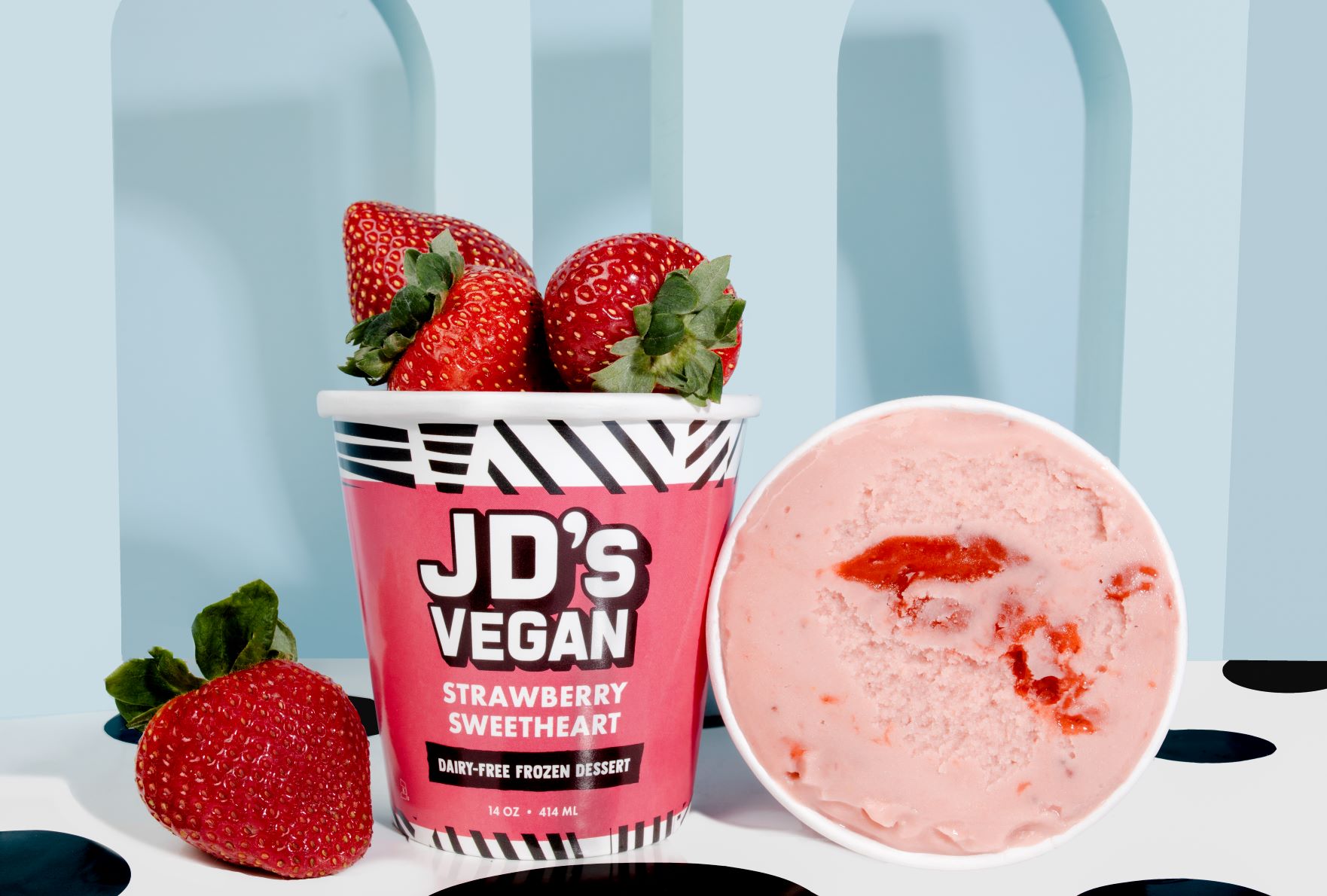 JD's Vegan Strawberry Sweetheart Ice Cream, Pint - image 4 of 10