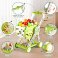 thumbnail image 2 of Huge Wave Shopping Cart for Kids, 31PCS Pretend Play Toys, with Realistic Food and Kitchen Accessories, Shopping Grocery Cart Toys for Toddlers 2-6 Year Old Girls Boys, 2 of 7