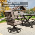 thumbnail image 3 of Gotland 14 Piece Outdoor Dining Set, Metal patio tables and 12 patio swivel chairs 1.5" Umbrella Hole, Patio Furniture Set with Waterproof Cushions for Backyard,Sand, 3 of 8