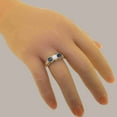 thumbnail image 6 of LBG British Made 14k Yellow Gold Natural Opal & London Blue Topaz Womens Statement Ring - 33 size options - Size 9.25, 6 of 7