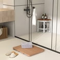 thumbnail image 3 of Costway 23.5" x 19" Bath Mat HIPS Spa Shower Mat for Bathroom with Non Slip Foot Pads Brown, 3 of 10