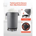 thumbnail image 3 of KFFKFF Garbage Bin Mover, Compatible with 20, 32, 44, 55 Gallon Bins, Circular Garbage Bin Rolling Foundation with 4 Secure Wheels, 500lbs Load Limit, Robust Barrel Mover, Versatile Rolling Cart, 3 of 9