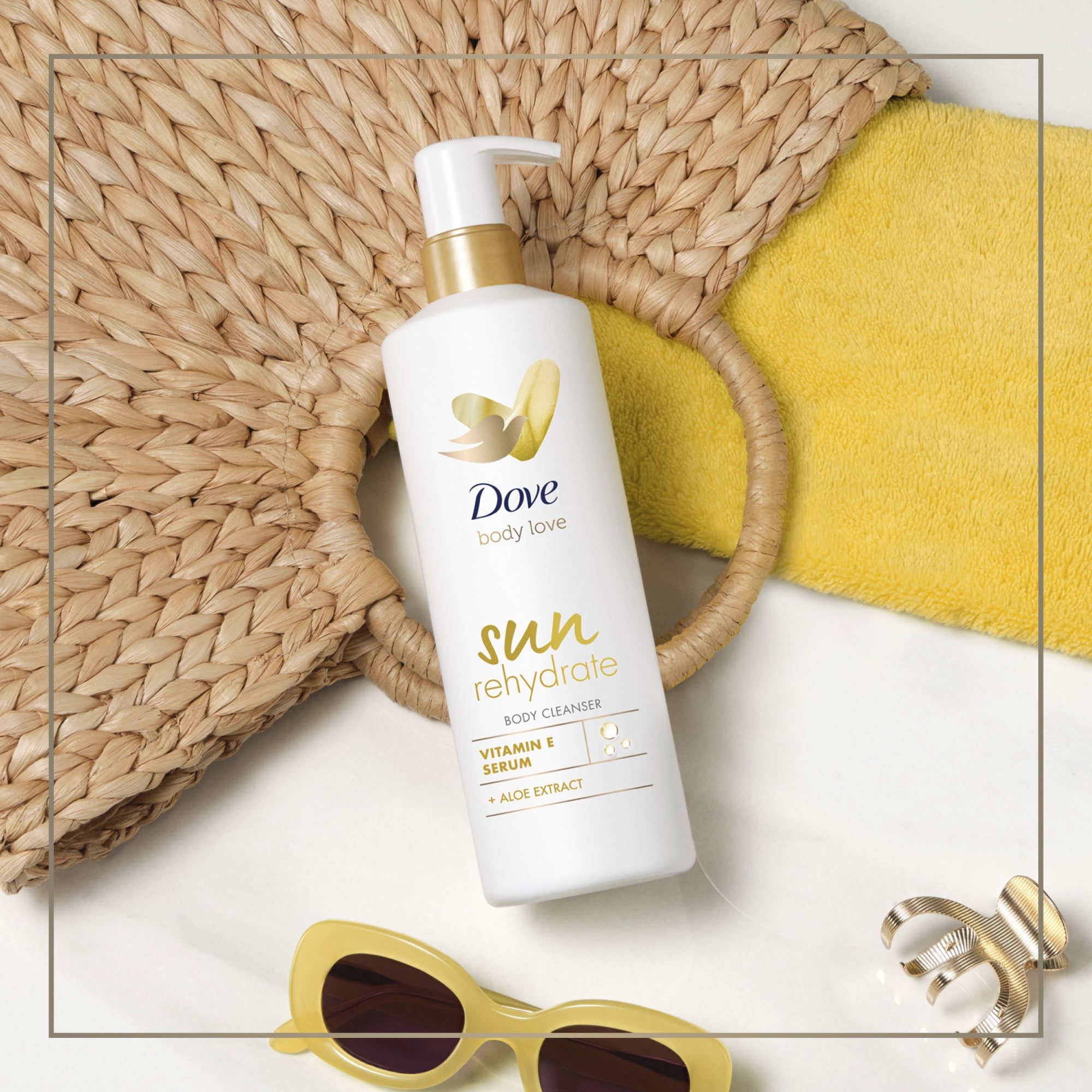Dove Body Love Sun Rehydrate Women's Body Cleanser, Exotic Fruit & Nourishing Vanilla, 17.5 fl oz