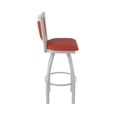 thumbnail image 4 of 870 Hadleigh 36" Swivel Bar Stool with Anodized Nickel Finish and Graph Poppy Seat and Back, 4 of 5