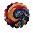 thumbnail image 2 of Round Placemats Set of 6, 15" Woven Table Mats, Non-Slip Heat-Resistant, Washable Dining Chargers, Kitchen Hot Pads, Farmhouse Décor, Wedding & Holiday Use(D), 2 of 8