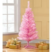 4' Pre-Lit Pink Tree, Clear Bulbs