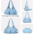 thumbnail image 3 of Sunyuer Soft PU Leather Tote Bag for Women, Large Capacity Hobo Handbag Shoulder Bags Multi-Pocket Crossbody Bag, 3 of 7