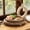 Brown, variant on MODE HOME 2-Piece Whitewashed Wooden Serving Tray Set, Beaded Design, Farmhouse Decor for Living Room, Coffee Table & Ottoman Tray