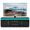 thumbnail image 5 of BELLEZE 67" TV Stand for TV up to 75",  with LED Lights Change to Melody of Music - Studio (Black), 5 of 7
