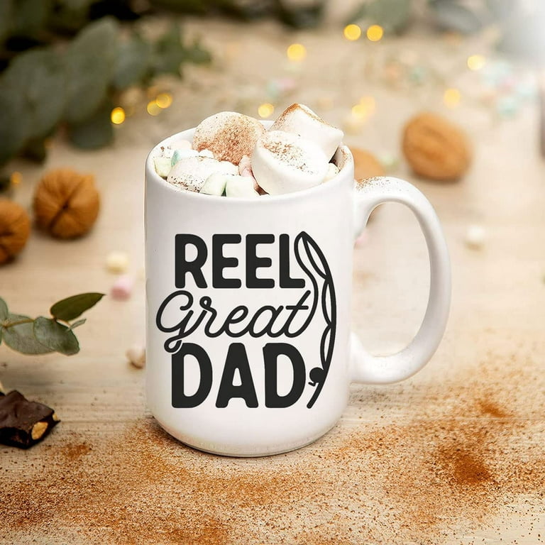 Reel Great Dad Mug, Father's Day Gift, Dad to Be, Mug, Dad Gift, Men's Mug, Father's Day, Dad Mug, Grandad Gift, Fishing Mug, Ceramic Novelty Coffee
