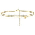 thumbnail image 1 of 2022 New Heart Initial Beach Tobilleras para mujer, 14K Gold Filled Handmade Dainty Layered Anklet Letter Initial Heart Tobilleras para mujer Beach Jewe Wmkox8yi sjalhkljlk1452, 1 of 1
