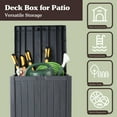thumbnail image 6 of Pure Garden 50-Gal Outdoor Storage Box - Waterproof Deck Box, Dark Gray, 6 of 11