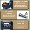 thumbnail image 6 of WestinTrends St. Augustine Outdoor Patio 49" HDPE Adirondack Garden Bench, Navy Blue, 6 of 16