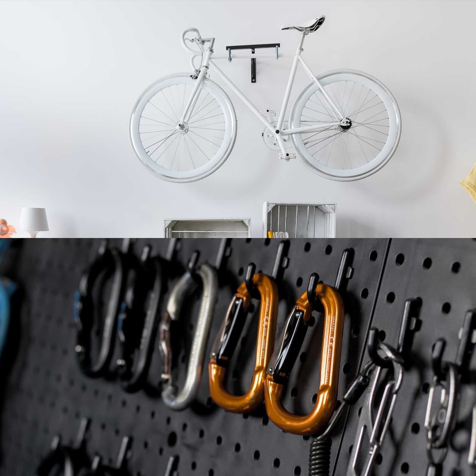 Uxcell 10pcs J shaped Garage Storage Hooks 4.5" x3.5" Anti-Rust J Utility Hanger for Hanging Bicycle Cords Tools, Black