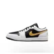 thumbnail image 3 of N I-K-E A i r-Jor-dan 1 Low Shoes White Metallic Gold Black 553558-172 Men's Sizes NEW, 3 of 6