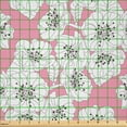 thumbnail image 2 of Ambesonne Cherry Blossom Fabric by the Yard Microfiber, Distinct Anthers, 1 Yard, Dark Taupe Pale Pink, 2 of 2