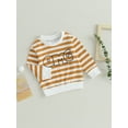 thumbnail image 3 of Bagilaanoe Toddler Baby Girl Boy Casual Sweatshirt Long Sleeve Striped Pullover 6M 12M 18M 24M 3T 4T Kids Fall Loose Tee Tops, 3 of 8