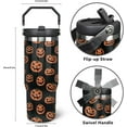 thumbnail image 6 of 30oz Halloween Tumbler with Top Handle and Straw, Stainless Steel Insulated Gohst Pumpkin Cup Halloween Skeleton Coofee Mug Gifts for Women Men, 6 of 6
