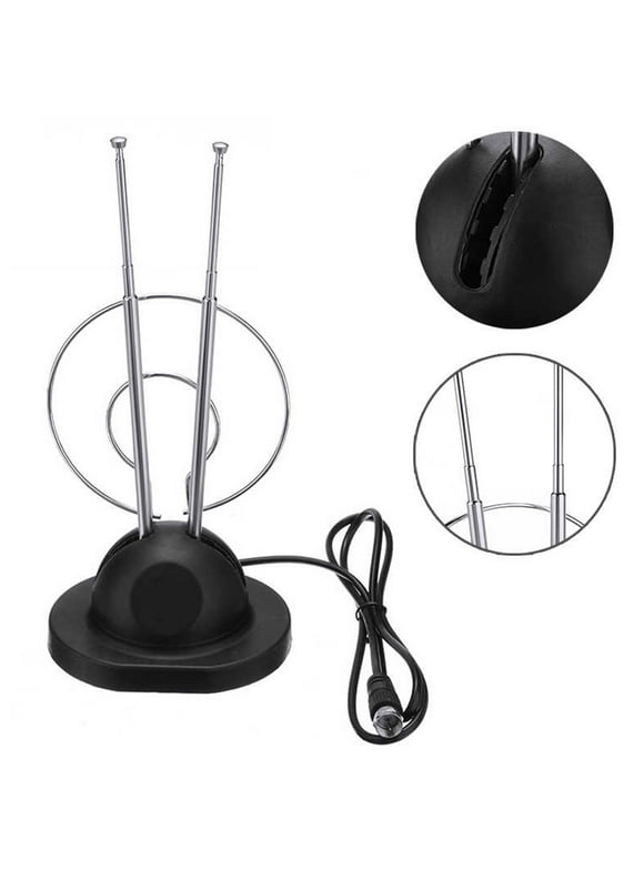 Trisonic Rabbit Ear Digital Ready TV Antenna HDTV VHF UHF with Coax Cable