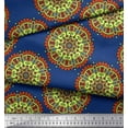 thumbnail image 2 of Soimoi Polyester Crepe Fabric Mandala Decorative Print Fabric by The Yard 42 Inch Wide, 2 of 3