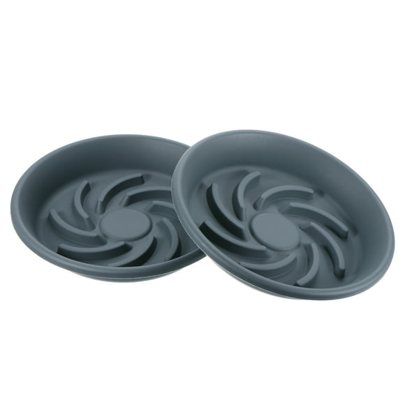 Bandeja de goteo para macetas Uxcell de 7.3 pulgadas, bandejas redondas de plástico para macetas, platos de drenaje para macetas, bases grises, paquete de 2
