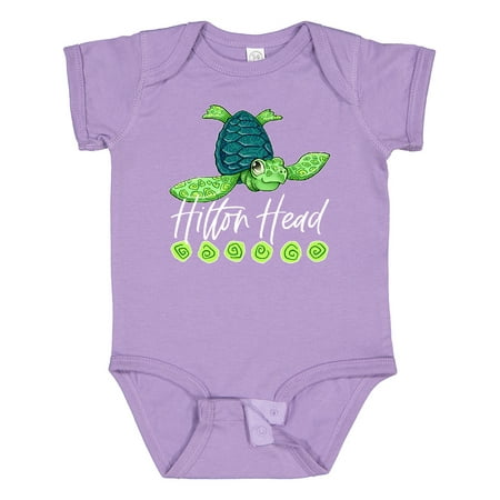 

Inktastic Hilton Head Cute Smiling Sea Turtle Gift Baby Boy or Baby Girl Bodysuit