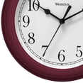 thumbnail image 6 of Westclox Wall Clock Simplicity Analog Round Home Office Clock Burgundy, 2-Pack, 6 of 8
