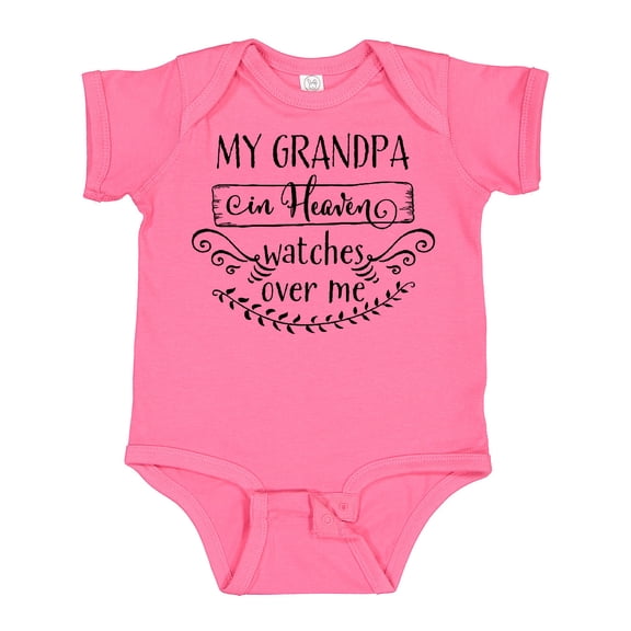 Inktastic My Grandpa in Heaven Watches over Me Boys or Girls Baby Bodysuit