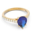 thumbnail image 3 of 2.30 Ct Natural Diamond Blue Sapphire Gemstone Sparkle Engagement Ring for Women 14K Yellow Gold Size 3 by Diamond-Capitals, 3 of 8