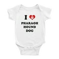thumbnail image 1 of I Heart Pharaoh Hound Dog Funny Cute Baby Bodysuits, 1 of 5
