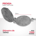 thumbnail image 2 of Prensa para tortillas 18cm aluminio fundido tortilladora manual, 2 of 5