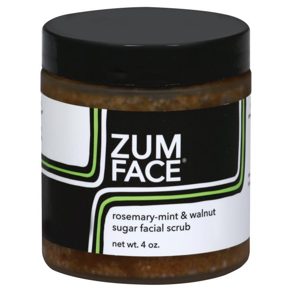 Indigo Wild, Zum Face Rosemary-Mint & Walnut Sugar Facial Scrub, 4 oz