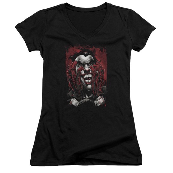 Batman Blood In Hands Junior Women's T-Shirt V-Neck Black