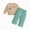A130-Green, variant on NIEWTR 12-18 Months Toddler Girls Girls Clothes Fall Winter Outfit Sets, Baby Girls Girl Long Sleeve Crewneck Prints Elastic Waist 6M 1T 2T 3T 4T 5T 2 Piece Tops And Pants A130-Yellow