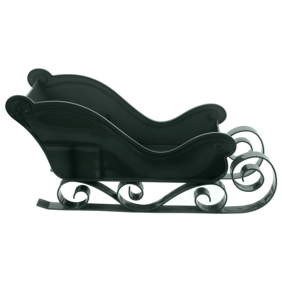 RENACLIPY Christmas Sleigh Figurine Dark Green Candy Storage Box Snack Holder Holiday Decoration 1 Piece