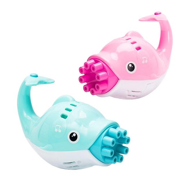 Máquina de soplado de música con burbujas intermitentes automáticas de delfín, máquina de burbujas de juguete, burbujas de jabón coloridas para ni?os ZefeiWu 8390612526855