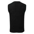 thumbnail image 5 of Men's Sweater Autumn Winter Casual Solid Knit Sweater Vest Sleeveless V Neck Sweater Vest, 5 of 5