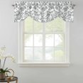 thumbnail image 2 of Tie Up Valances for Windows, Spring Flower Adjustable Valance Curtains Window Treatment for Living Room/Bedroom, Vintage Farmhouse Blue Grey Boho Leaf Rod Pocket Kitchen Curtains & Drapes 54x18 Inch, 2 of 9