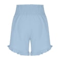 thumbnail image 6 of Levmjia Womens Ruffled Wrap Shorts High Waist Casual Polyester Elastic Waist Pocket Shorts for Everyday Wear Yoga Beach and Vacation All Season Comfort Stretchy Fit, 6 of 7