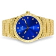 thumbnail image 2 of Ice Star Men's Luxury 45mm Nugget Watch with Diamond Accent Dial - Adjustable Band - Quartz Movement - Exquisite 14k Gold Finish, 2 of 5