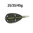 thumbnail image 4 of Mosiee Premium 25/35/45G Carp Fishing Tool Zinc Alloy Inline Method Feeder Increased Catch Rate Flat Mould For Extended Casting, 4 of 6