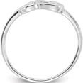 thumbnail image 2 of Sterling Silver Rh Plated White Ice Infinity Diamond Ring (Size 6) Made In India qw348-6, 2 of 5