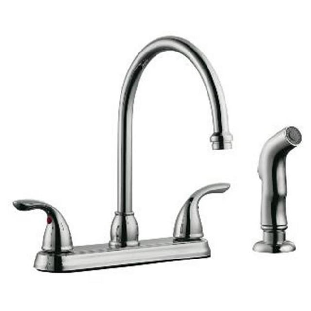 Design House 525071 Ashland High Arch Kitchen Faucet with Sprayer, Polished Chrome Finish