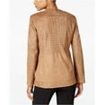 thumbnail image 2 of JM Collection Womens Laser Cut-Out Blazer Jacket, Brown, Small, 2 of 2