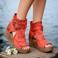 thumbnail image 5 of Yuanlong Womens Sandals Elegant Platform Sandals Hollow With Thick Sole Open Toe Ankle Buckle Strap Dressy Sandals, 5 of 6