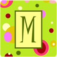 thumbnail image 1 of Carolines Treasures CJ1010-MFC Monogramme - Dessous de Verre en Mousse Verte Lettre Initiale M - Ensemble de 4, 1 of 1