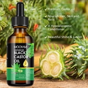 Mooyam 2 Pack Jamaican Black Castor Oil,Natural Massage Oil for Hair,Skin,Nail,Eyebrows and Eyelashes,Suitable for All Hair & Skin Type,4oz