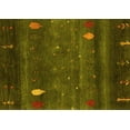 thumbnail image 1 of Ahgly Company Indoor Rectangle Abstract Yellow Contemporary Area Rugs, 2' x 3', 1 of 4